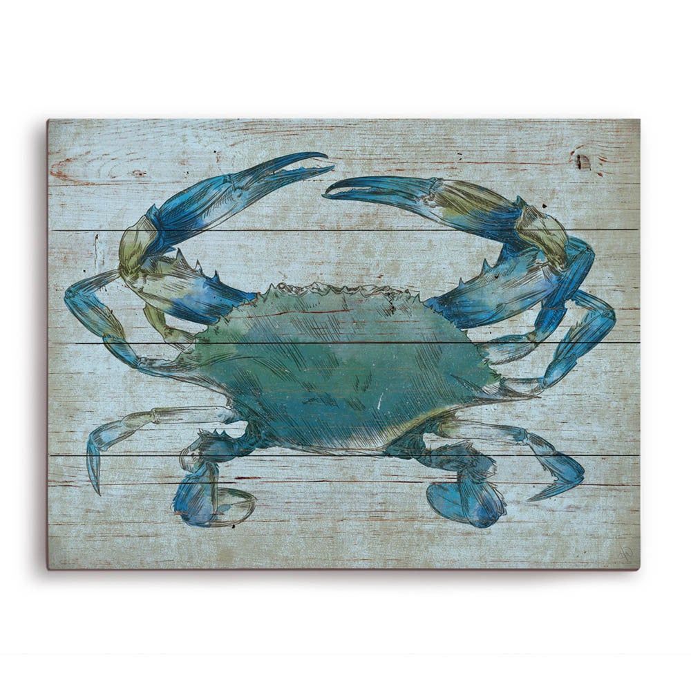Undefinedcrabundefined Wall Graphic On Wood – On Sale – – 12262830 With Regard To Crab Wall Art (View 3 of 15)