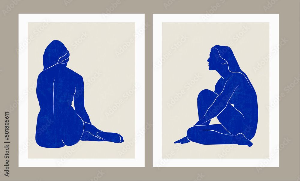 Vecteur Stock Women Wall Art, Vector Set. Boho Silhouette Art Drawing With  Abstract Shape. Abstract Body Art Design For Print, Cover, Wallpaper,  Minimal Wall Art. | Adobe Stock Pertaining To Abstract Silhouette Wall Sculptures (Photo 9 of 15)