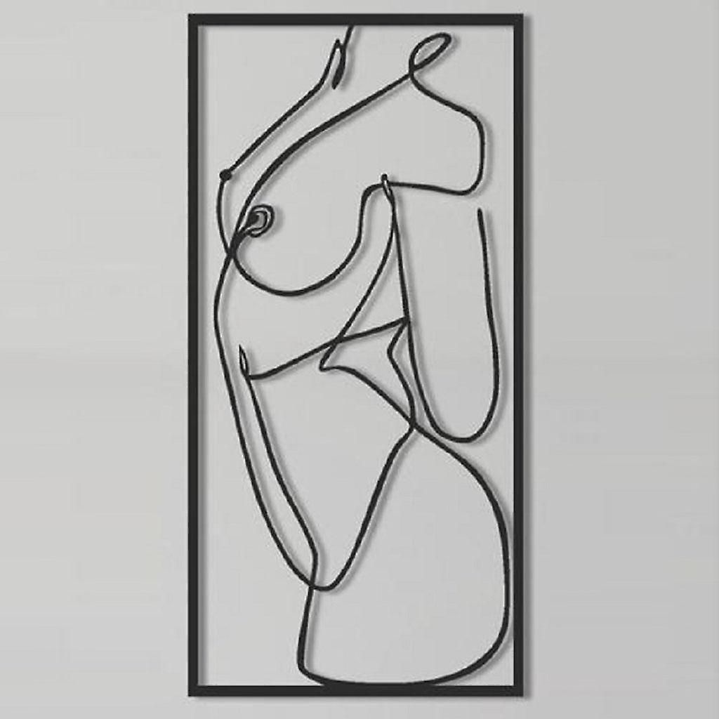 Wall Art For Bedroom Black And White Painting Minimalist Prints Line  Drawing Simple Women Body Shape Portrait Simplified Pictures Abstract Home  Decor | Fruugo Fr With Regard To Black Minimalist Wall Art (Photo 8 of 15)