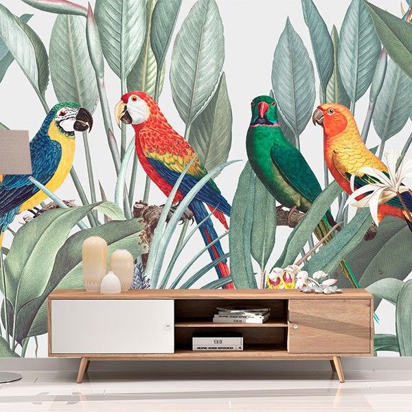 Wall Decals, Wall Stickers, Wall Stickers For Kids. Mural Decal Pertaining To Parrot Tropical Wall Art (Photo 13 of 15)