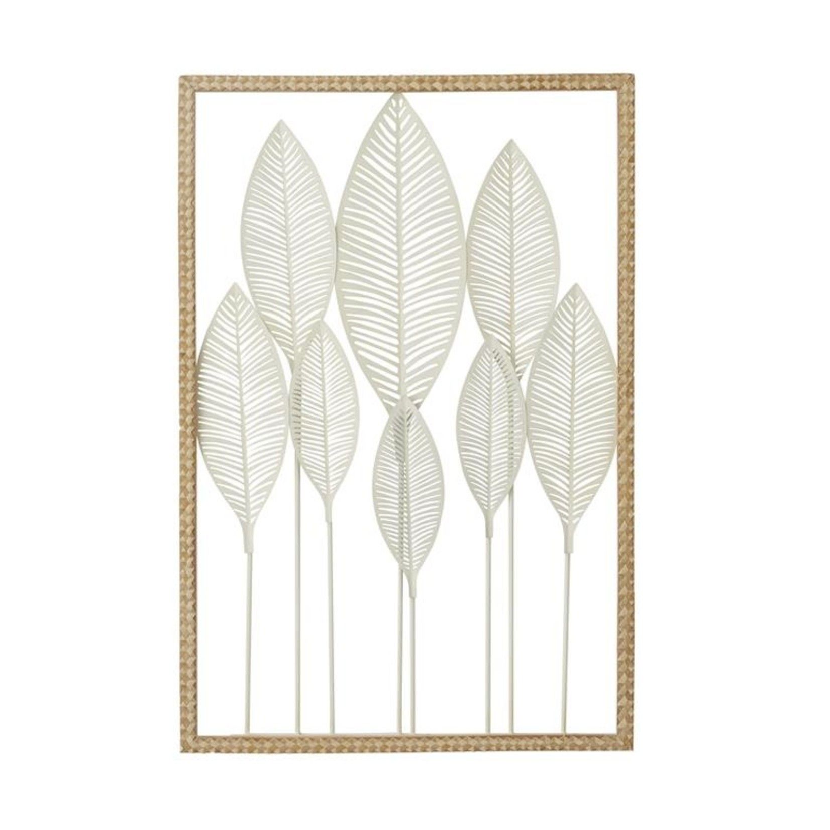 White Metal Leaf Tall Cut Out Wall Decor – Rod Works Lehi Inside Tall Cut Out Leaf Wall Art (View 11 of 15)