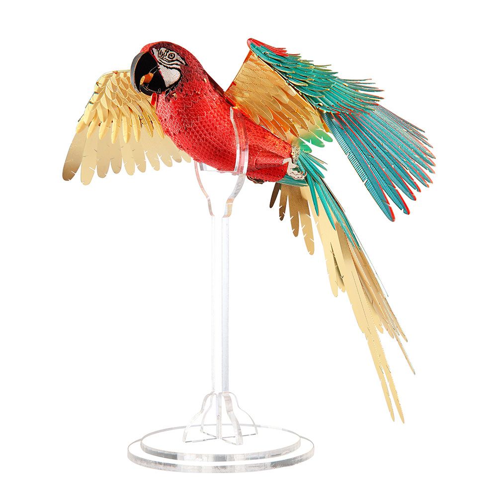 Wholesale Piececool Best Gift Scarlet Macaw Colorful Birds Animal Gigsaw  Puzzle 3d Metal Puzzle For Kids Education From M.alibaba Within 3d Metal Colorful Birds Sculptures (Photo 11 of 15)