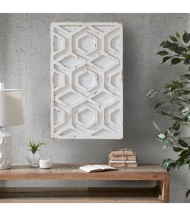 Worn Rustic White Geometric Wood Wall Art Within Rustic Decorative Wall Art (View 5 of 15)