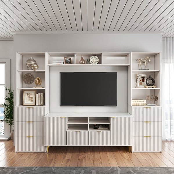 Featured Photo of 15 Photos White Tv Stands Entertainment Center