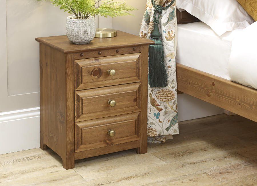 3 Drawer Solid Wood Bedside Cabinet Handmade In The Uk In 2017 Wood Cabinet With Drawers (View 2 of 15)