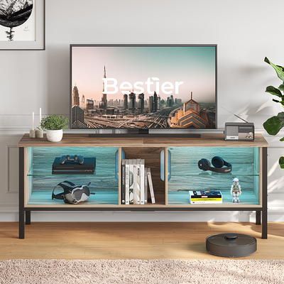 Bestier Modern Tv Stand For Tvs Up To 70 Inch Led Entertainment Center  Pinewood – Yahoo Shopping For 2018 Bestier Tv Stand For Tvs Up To 75" (Photo 14 of 15)