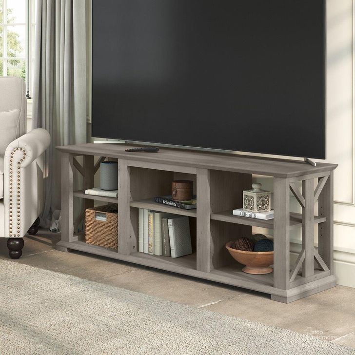 Bush Furniture Homestead Farmhouse Tv Stand For 70 Inch Tv In Driftwood  Gray (View 7 of 15)