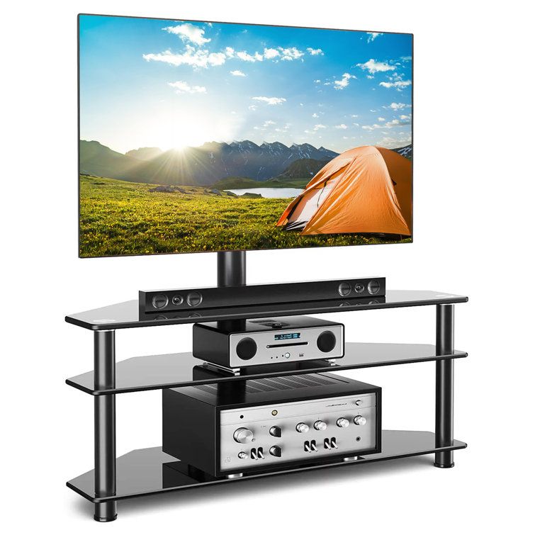 Current Tier Stands For Tvs Regarding Symple Stuff Dmitrijus 3 Tier Multi Function Tv Stand For 32 65 Inch Tvs (Photo 11 of 15)