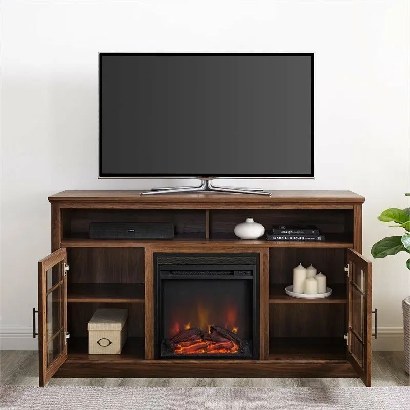Ebay Throughout Well Known Wood Highboy Fireplace Tv Stands (View 9 of 15)