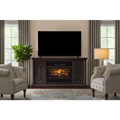 Favorite Electric Fireplace Tv Stands In Home Decorators Collection Madison 68 In. Freestanding Electric Fireplace  Tv Stand In Dark Chocolate – Yahoo Shopping (Photo 11 of 15)