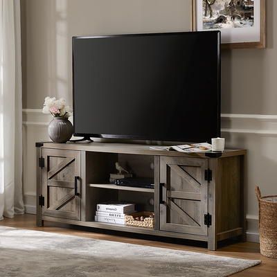 Favorite Farmhouse Tv Stands With Wampat Farmhouse Barn Door Wood Tv Stands For 65 Inch Flat Screen, Media  Console Storage Cabinet, Wampat Rustic Gray Wash Entertainment Center For  Living Room, 59 Inch – Yahoo Shopping (Photo 9 of 15)