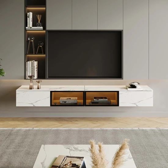 Floating Wall Hung Tv Stand With Modern Hanging Tv Cabinet With Motion  Sensor Led – China Tv Stand, Home Furniture (Photo 11 of 15)