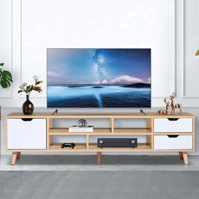 Modern Tv Cabinet With Drawers Tv Stands Living Room Furniture Shelf  Storage For Tv Up To 55" Flat Screen Storage Shelves – Tv Stands –  Aliexpress Within Most Up To Date Stand For Flat Screen (View 4 of 15)