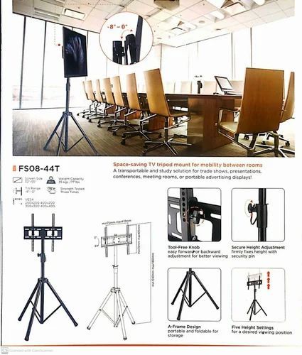 Most Current Foldable Portable Adjustable Tv Stands With Tv Tripod Stand Portable Tv Stand For 24 55 Inch Led Lcd Oled Tv Floor Stand (View 9 of 15)