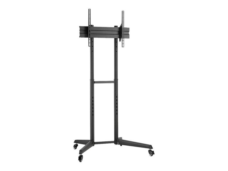 Neomounts : Mobile Floor Stand (height Adjustable: 128.5 145 Cm) With Well Liked Foldable Portable Adjustable Tv Stands (Photo 5 of 15)