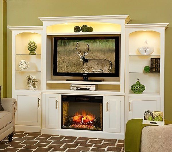 Park Lane Fireplace Entertainment Center With Optional Bookcases For Preferred Electric Fireplace Entertainment Centers (View 5 of 15)