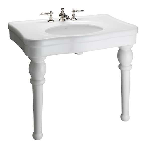 Pegasus Versailles 36 In. Console Table In White Pgvcs B – The Home Depot Intended For Preferred Versailles Console Cabinets (Photo 12 of 15)