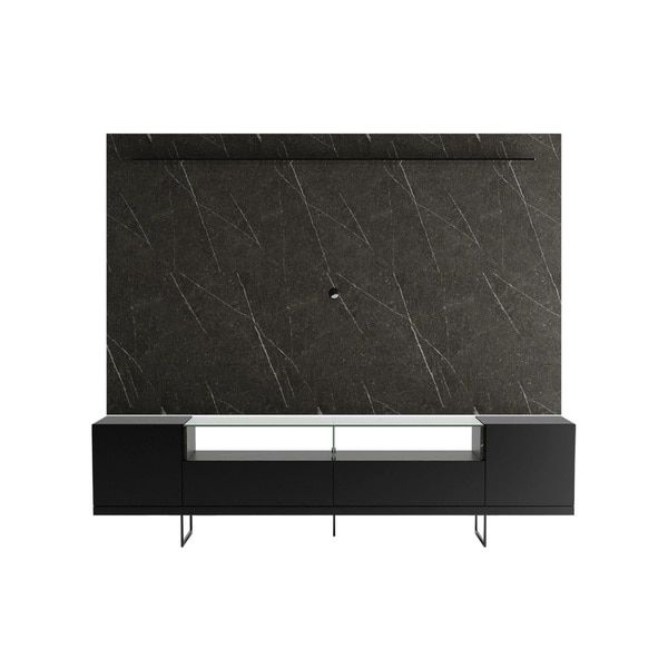 Preferred Black Marble Tv Stands For Manhattan Comfort Celine 85.43 Tv Stand And Floating Tv Panel, Black Marble  2 223252255252 (Photo 12 of 15)