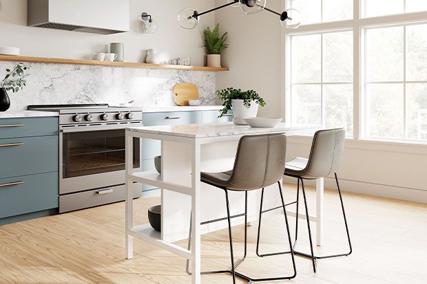 Preferred Freestanding Tables With Drawers Within House & Home – 12 Freestanding Tables That Will Add Style, Storage And Prep  Space To Your Kitchen (Photo 1 of 15)