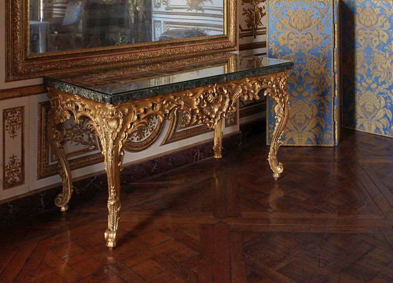Preferred Versailles Console Cabinets For File:château De Versailles, Cabinet Du Conseil, Table Console Rocaille,  Recouverte D'un Plateau De Marqueterie De Marbre – Wikipedia (Photo 1 of 15)
