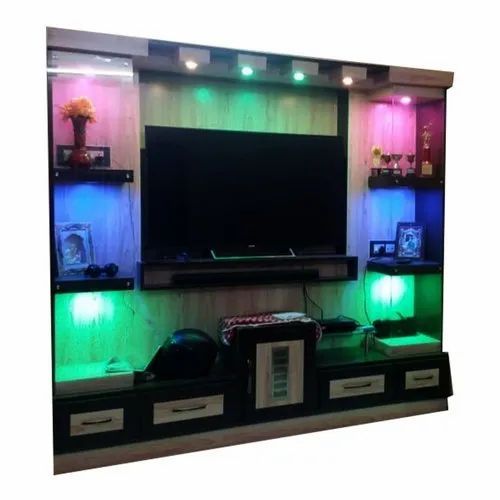Recent Tv Stands With Lights With Wall Mounted Led Light Pvc Tv Cabinet, For Home (Photo 9 of 15)