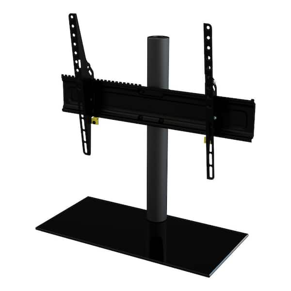 Recent Universal Tabletop Tv Stands Regarding Avf Universal Table Top Tv Base Adjustable Tilt And Turn For Most Tvs 46  In. To 65 In., Black/black B602bb A – The Home Depot (Photo 1 of 15)