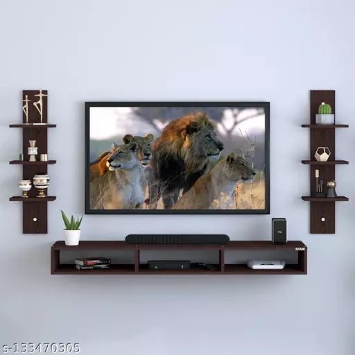 Soamicraft High Strength & Durable Wall Mount Tv Entertainment Unit/with  Set Top Box Stand And Regarding Famous Top Shelf Mount Tv Stands (Photo 4 of 15)