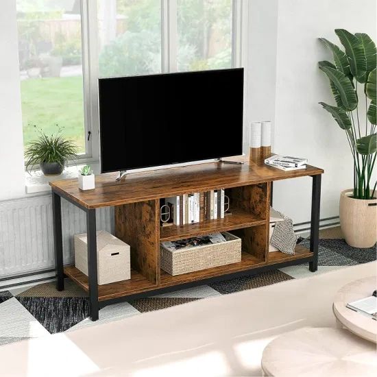 Tv Stand For Tv Up To 50 Inch 3 Tier Entertainment Center Mid Century  Modern Tv Stand Media Console Table With Open Shelving Storage Wood Tv  Cabinet For Living – China Tv Throughout Recent Tier Stand Console Cabinets (View 13 of 15)