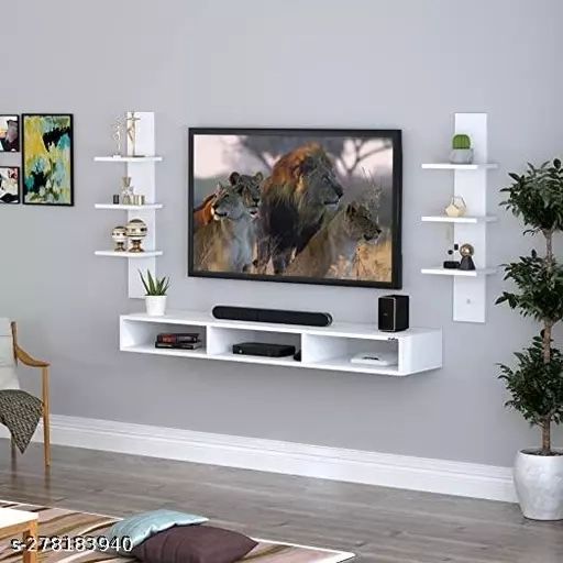 Tv Unit Wall Mounted Rack Shelves Portable Upto 48 Inches Screen / Tv Wall  Shelves/ Tv Cabinate Unit For Music System And Remote/tv Setupbox Stand  Unit/ Treanding Wall Shelves/modern Tv Cabinate Unit Intended For Most Current Modern Stands With Shelves (Photo 9 of 15)