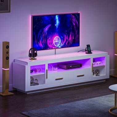 Wayfair With Best And Newest Led Tv Stands With Outlet (View 6 of 15)