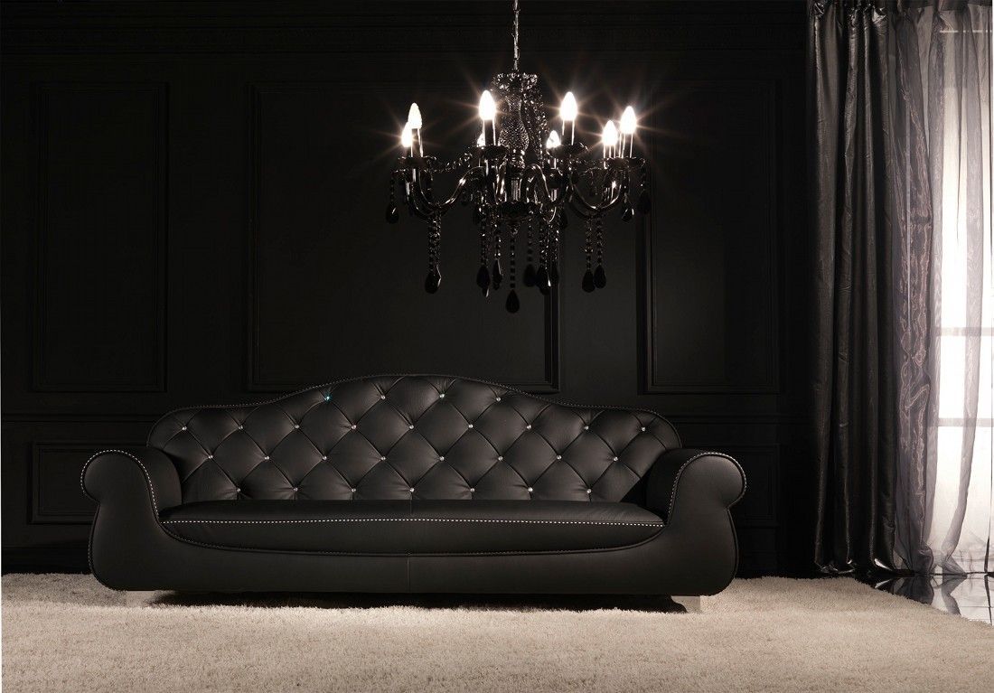 12 Bold And Dramatic Black Sofas For Your Living Room – A House In The Hills Throughout Sofas In Black (Photo 10 of 15)