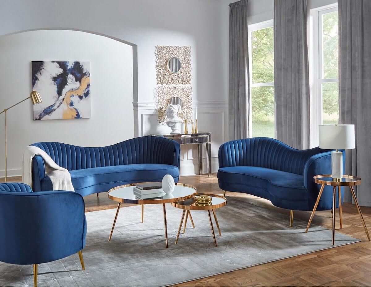 15 Inspiring Design Ideas For A Blue Sofa Living Room – Coas With Sofas In Blue (View 8 of 15)