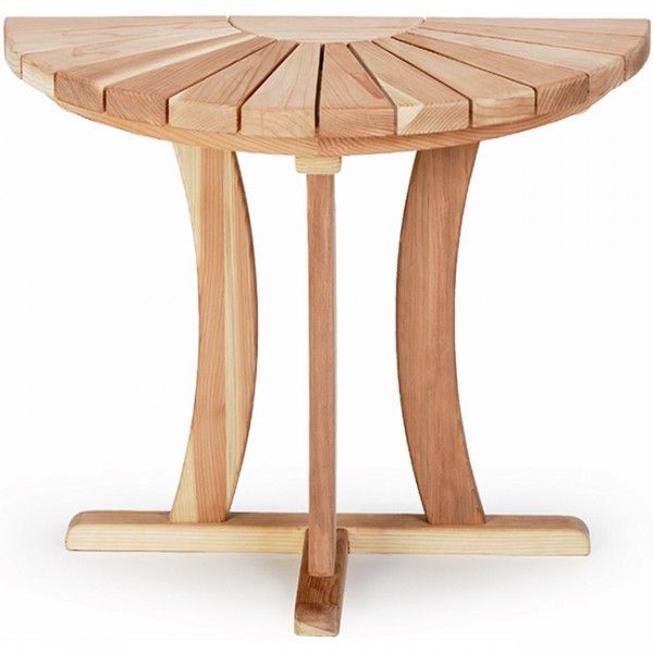 17" Half Round Outdoor Coffee Table From Spas & Stuff Within Outdoor Half Round Coffee Tables (Photo 1 of 15)