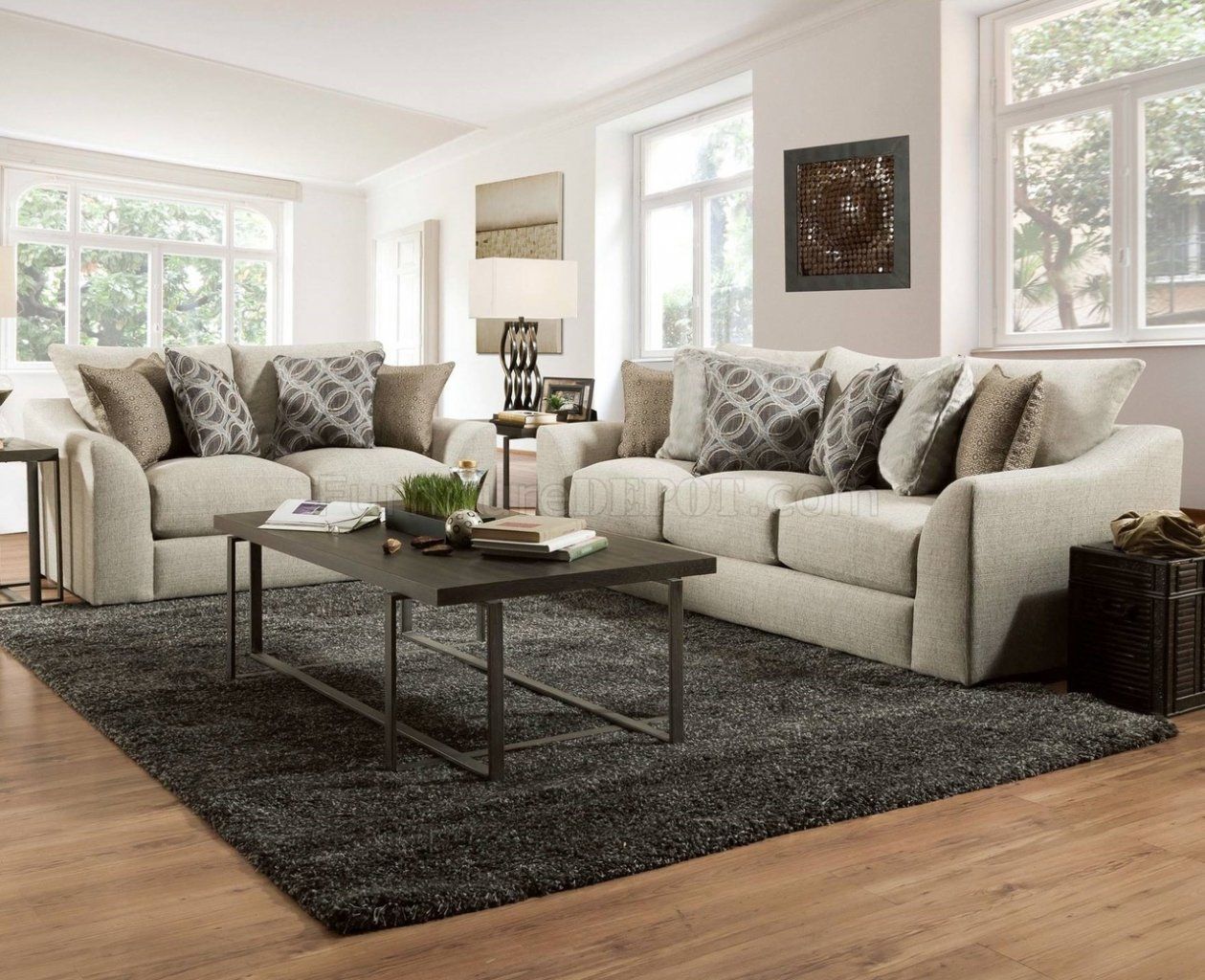 2 Piece Oversized Sofa & Loveseat Set In Espresso Micro Suede With Regard To 110" Oversized Sofas (View 15 of 15)
