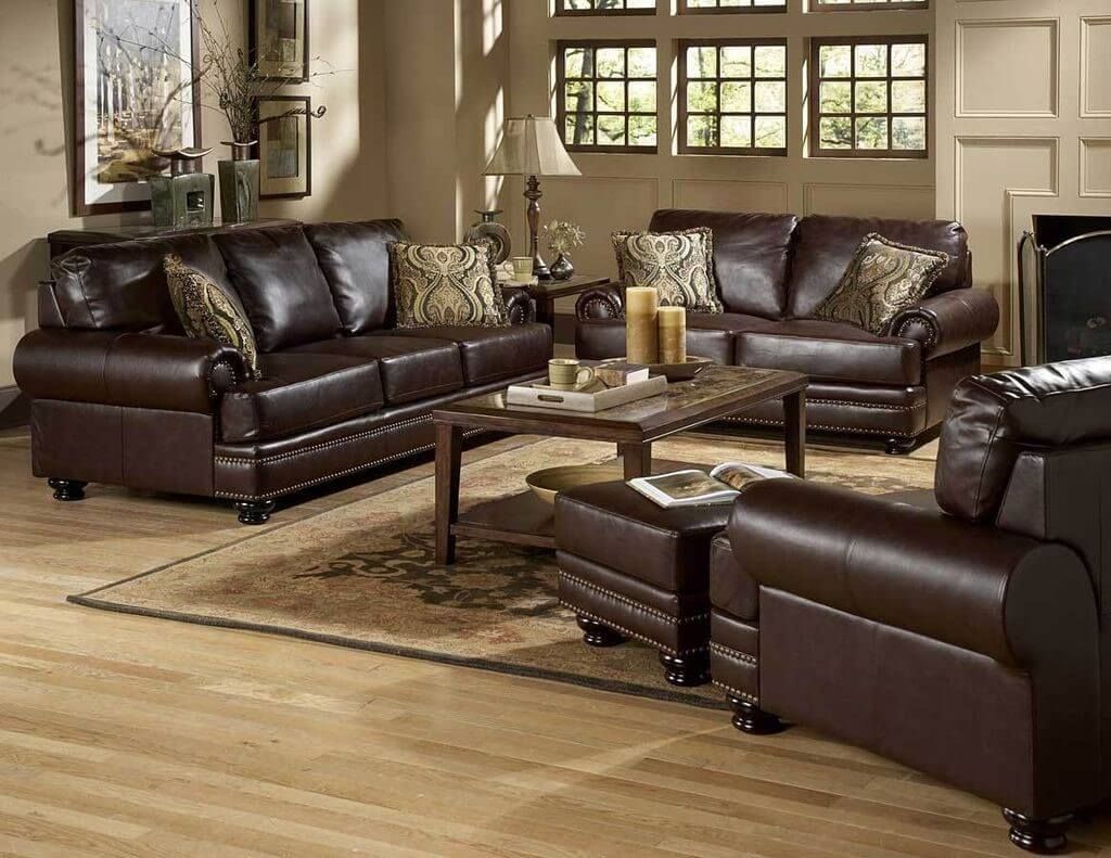 20+ Best Dark Brown Leather Sofa Decorating Ideas And Designs [2023 ] |  Living Room Leather, Brown Leather Living Room Furniture, Leather Sofa Decor Pertaining To Sofas In Chocolate Brown (View 8 of 15)