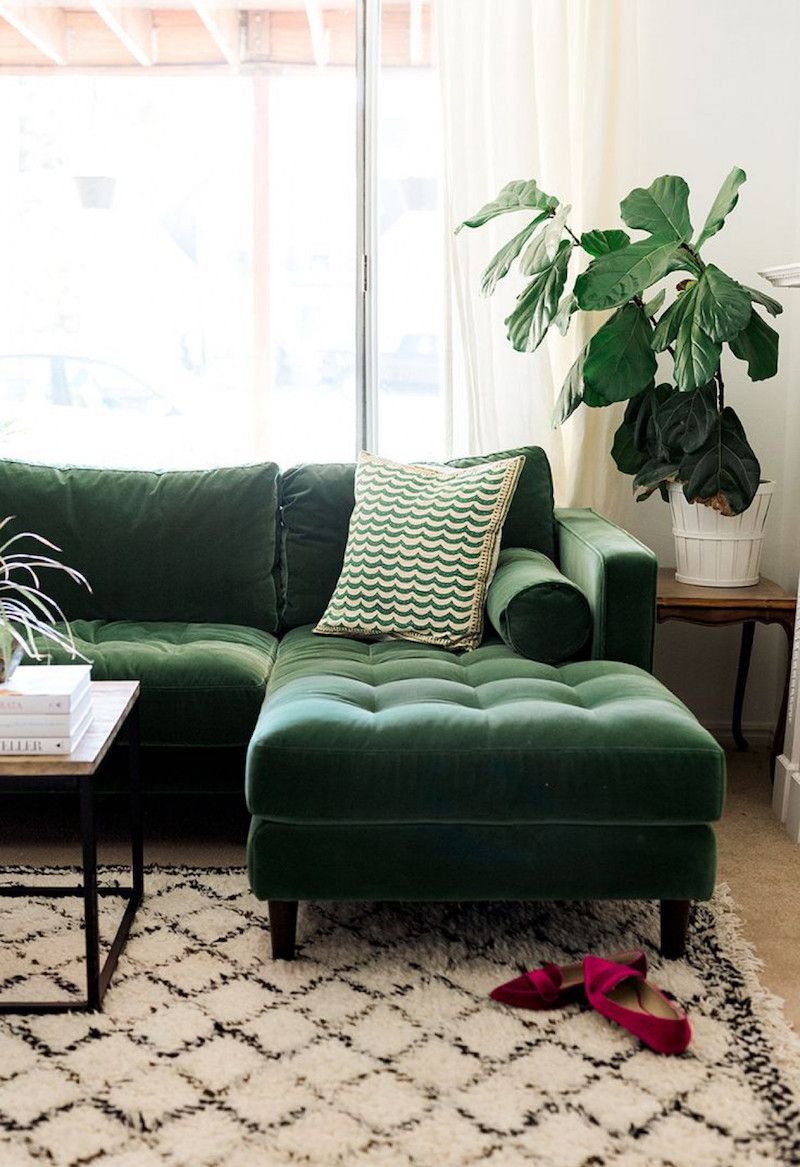 21 Best Green Velvet Sofas And How To Style Them Regarding 75&quot; Green Velvet Sofas (Photo 1 of 15)