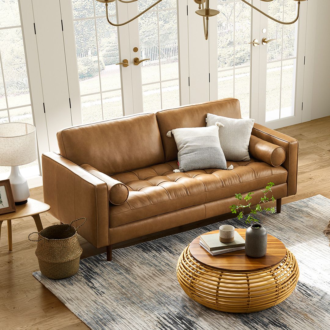 Featured Photo of 15 Photos Faux Leather Sofas