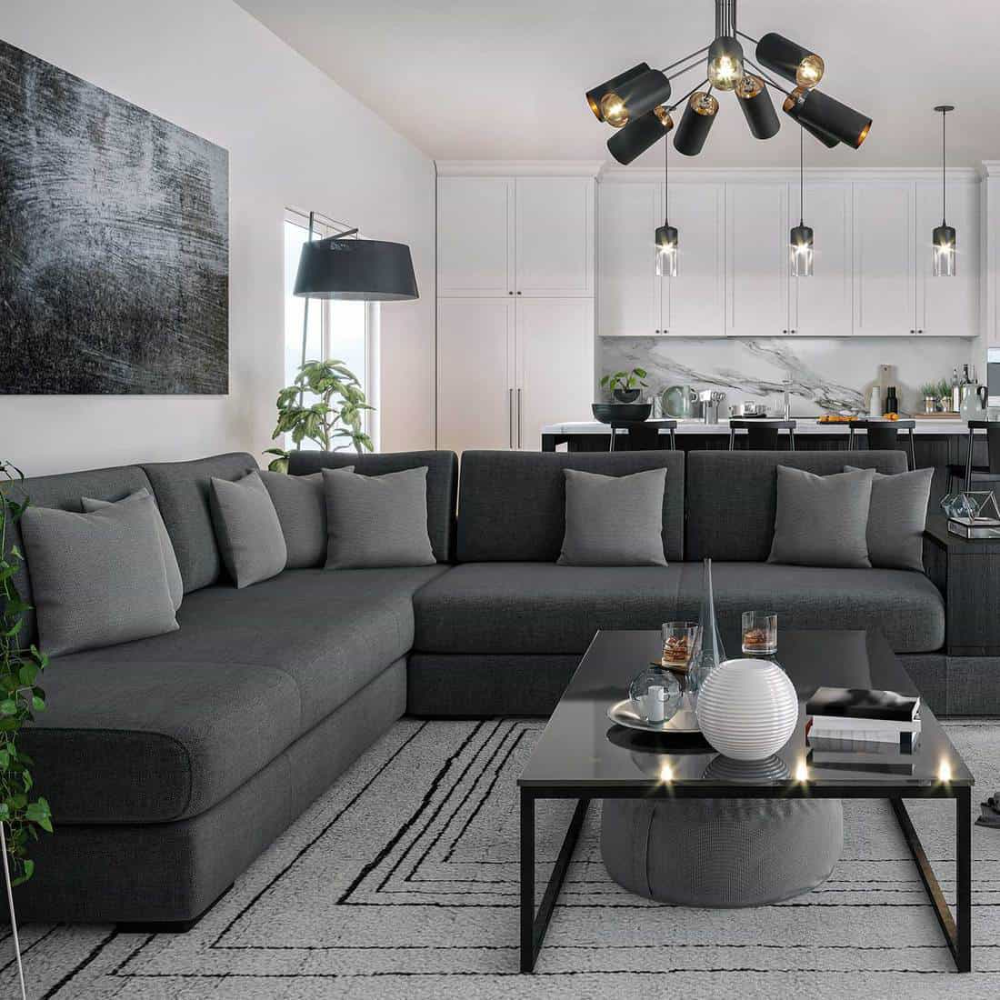 34 Gray Couch Living Room Ideas [inc. Photos] | Living Room Decor Gray, Dark  Grey Couch Living Room, Modern Grey Living Room Throughout Sofas In Dark Gray (Photo 6 of 15)