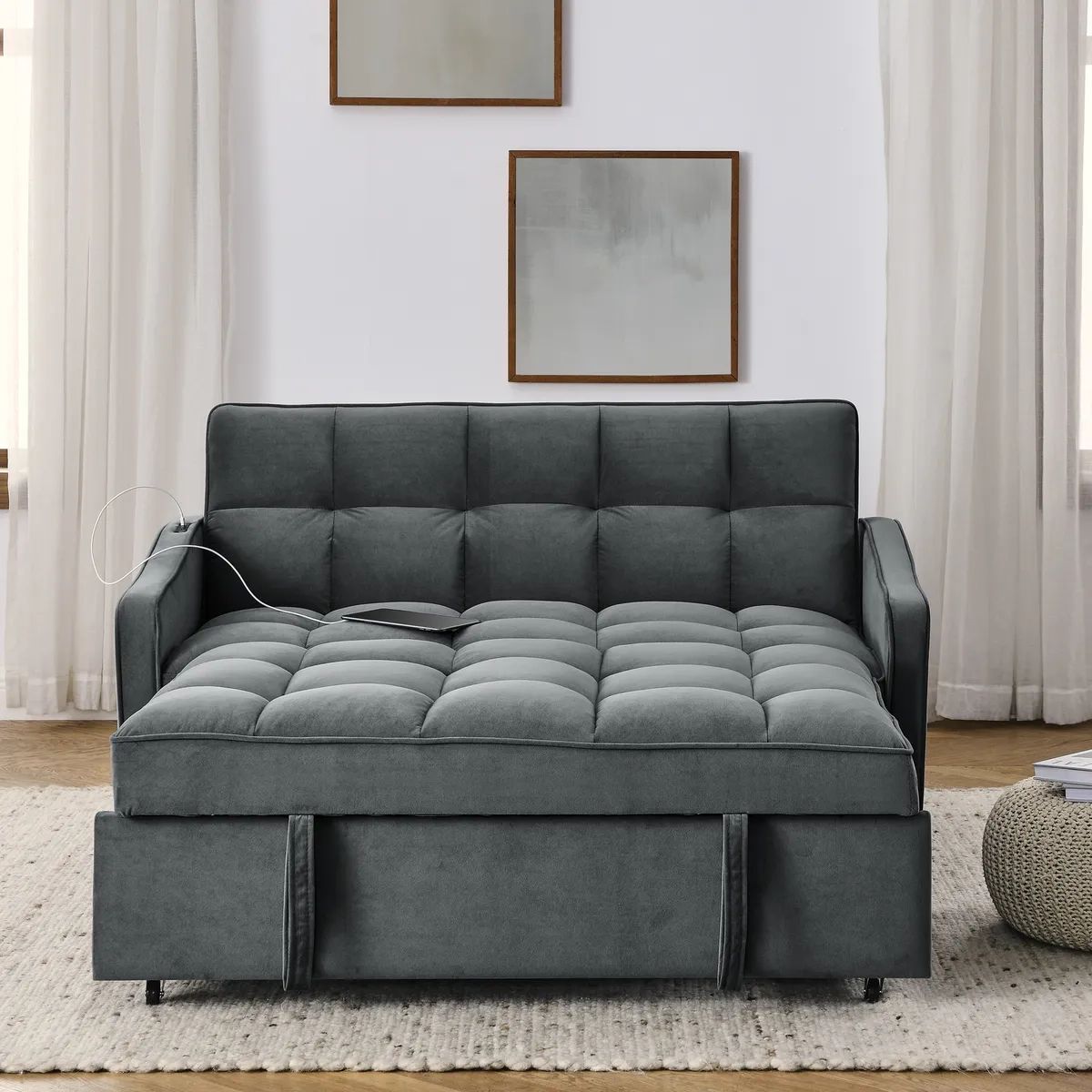 Featured Photo of 2024 Best of Convertible Gray Loveseat Sleepers