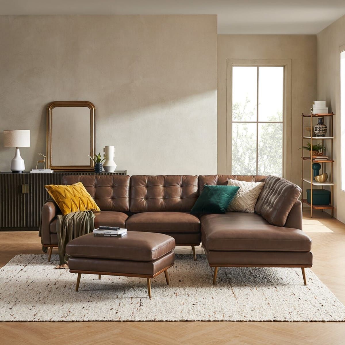 6 Colors That Go With Brown Leather Sofas | Castlery Us Within Sofas In Chocolate Brown (View 15 of 15)
