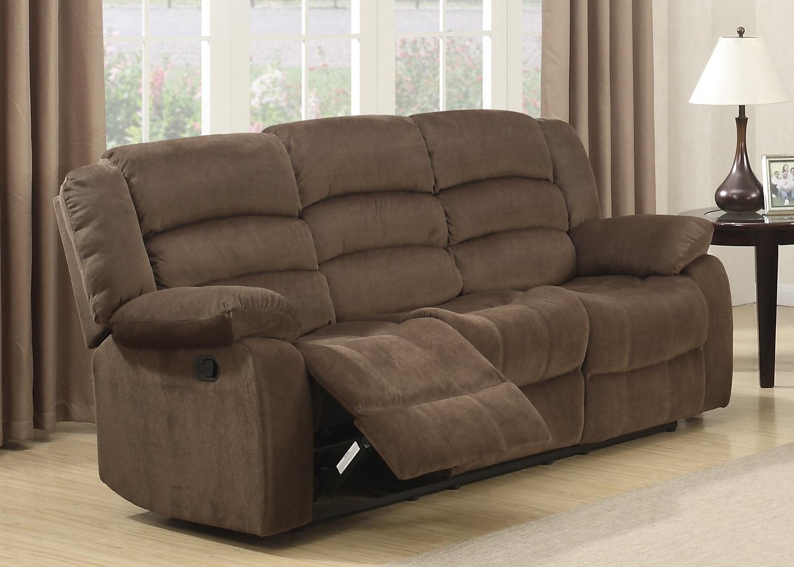 Ac Pacific Bill Modern Brown Velvet Upholstery Living Room Reclining Sofa –  Buy Online On Ny Furniture Outlet Within Modern Velvet Sofa Recliners With Storage (View 13 of 15)