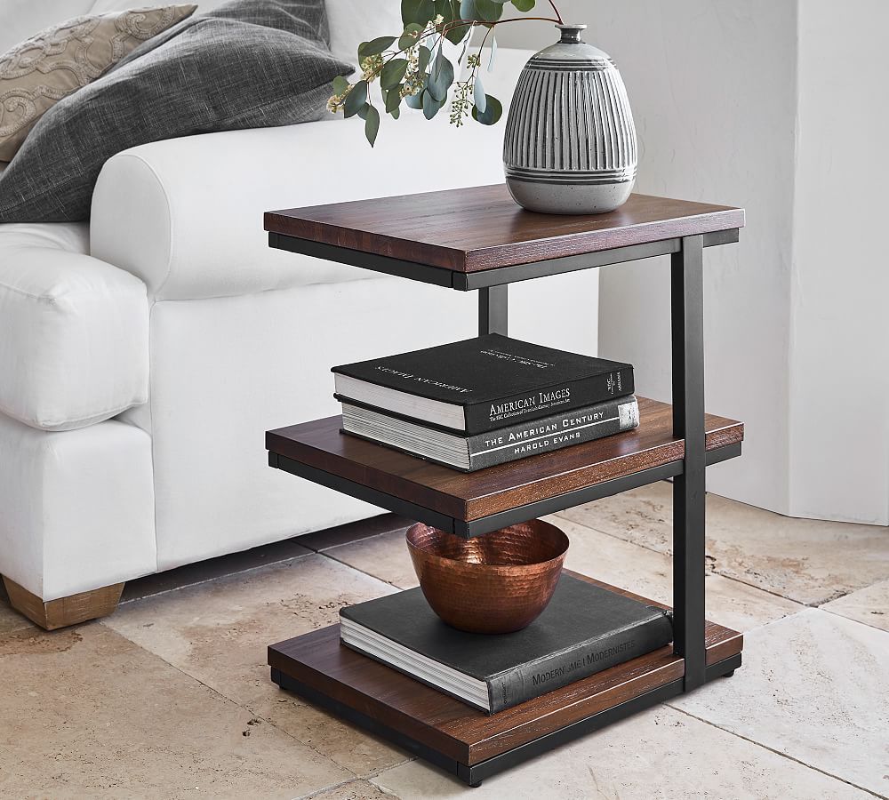 Allen Rectangular Tiered End Table | Table Decor Living Room, Metal Throughout Metal Side Tables For Living Spaces (Photo 10 of 15)
