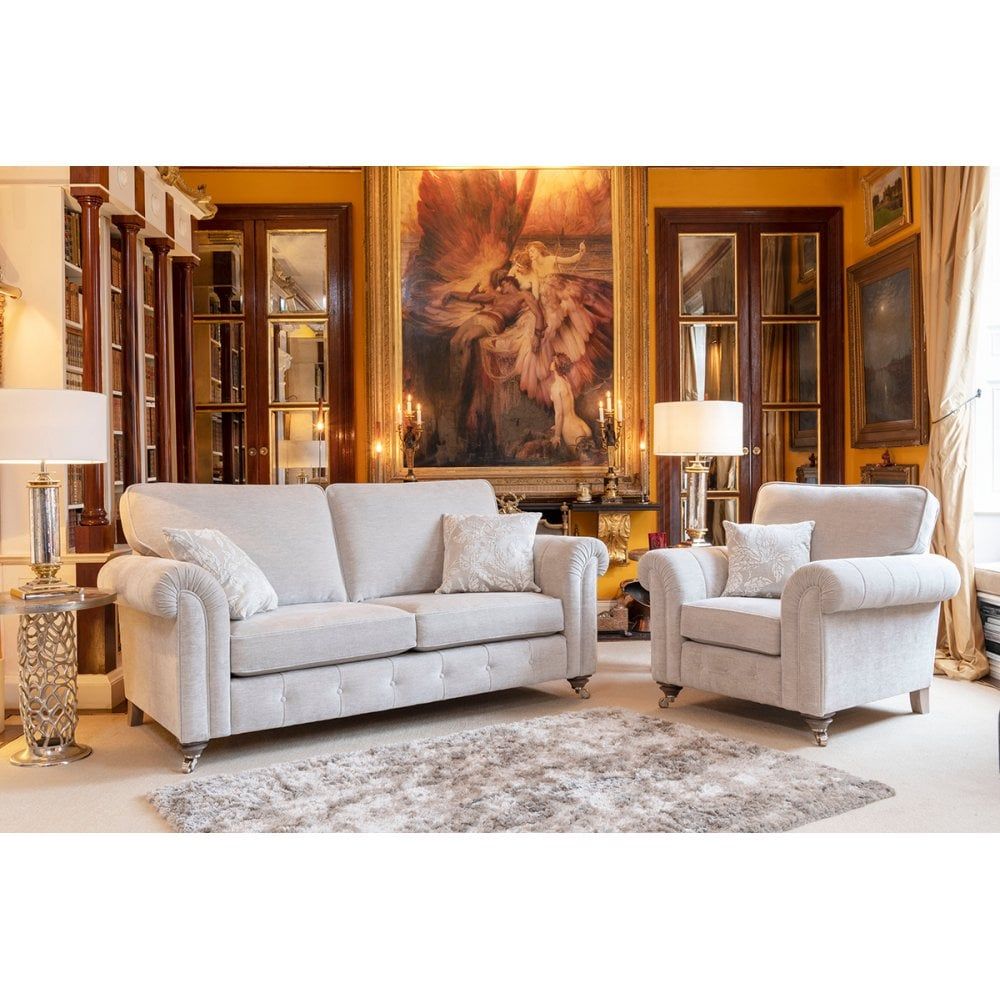 Alstons Palazzo Grand Pillow Back Sofa At Smiths Of Harrogate For Sofas With Pillowback Wood Bases (View 5 of 15)