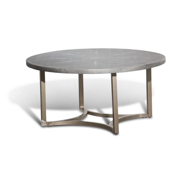 Alta Round Cocktail Table With Slate Grey Topmichael Amini In Grey For Gray Coastal Cocktail Tables (View 14 of 15)