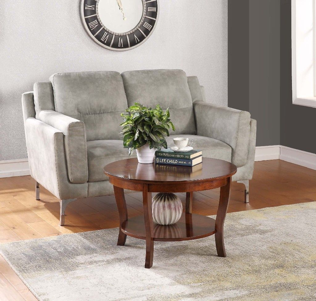American Heritage Round Coffee Table In Espresso – Convenience Concepts In American Heritage Round Coffee Tables (View 7 of 15)