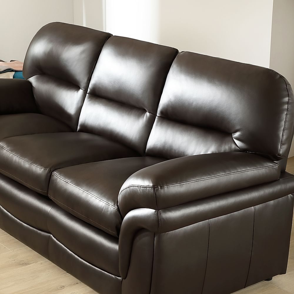 Anderson 3+2 Seater Sofa Set, Brown Classic Faux Leather Only £1099.98 |  Furniture And Choice Regarding Faux Leather Sofas In Dark Brown (Photo 8 of 15)