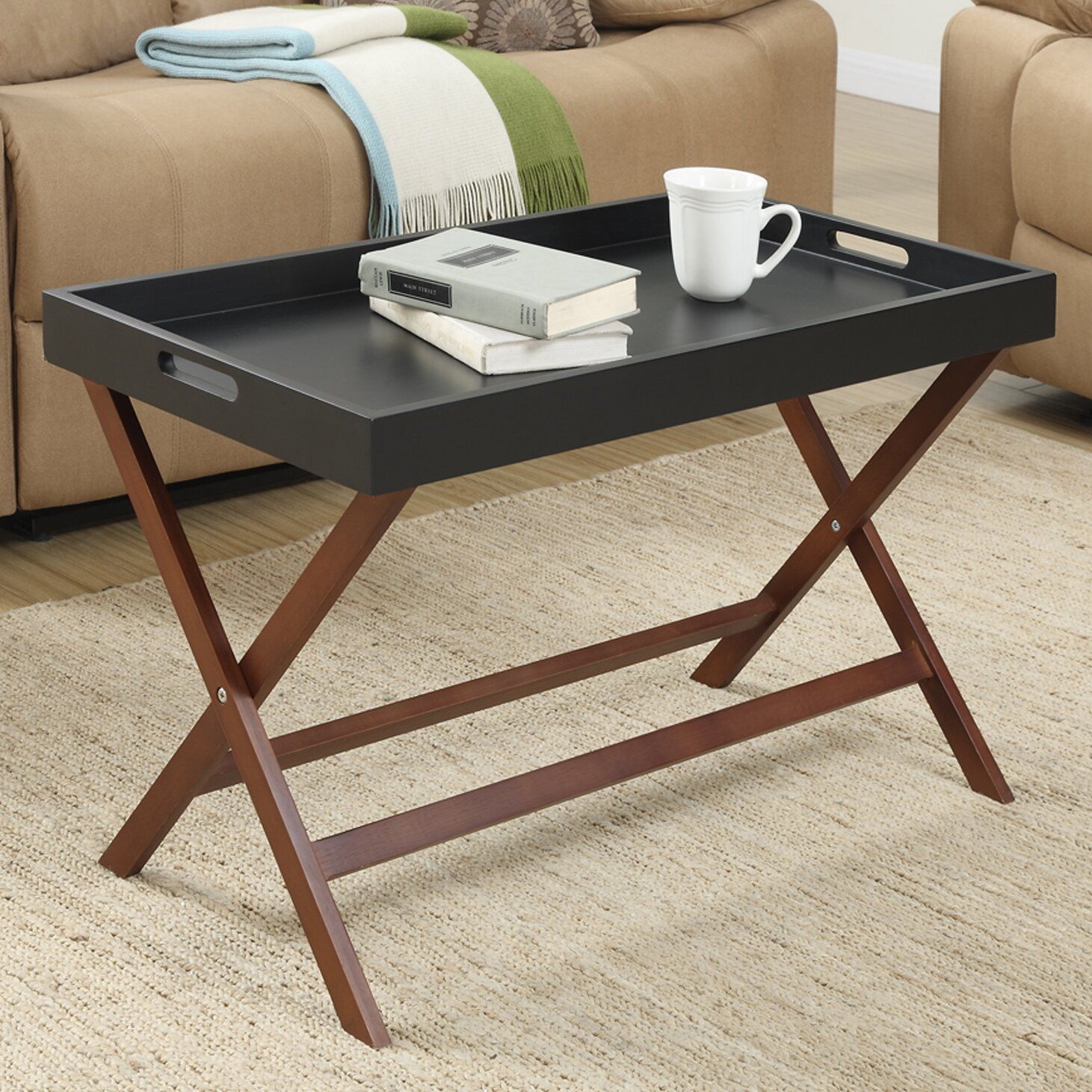 Andover Mills Lockheart Coffee Table With Removable Tray & Reviews In Detachable Tray Coffee Tables (View 2 of 15)