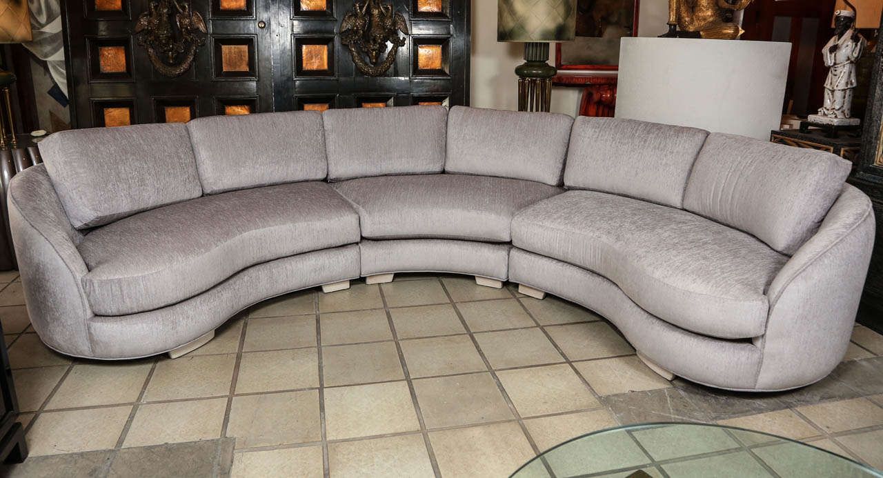 Beautiful Curved Sectional Sofa In Three Parts At 1stdibs Throughout 130" Curved Sectionals (Photo 7 of 15)