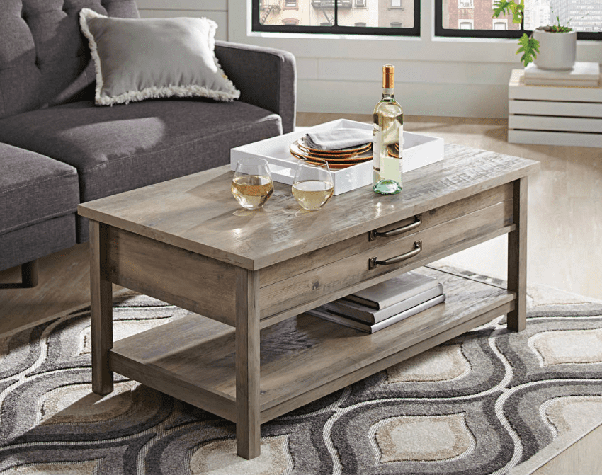 Better Homes & Gardens Modern Farmhouse Lift Top Coffee Table, Rustic Pertaining To Farmhouse Lift Top Tables (Photo 4 of 15)
