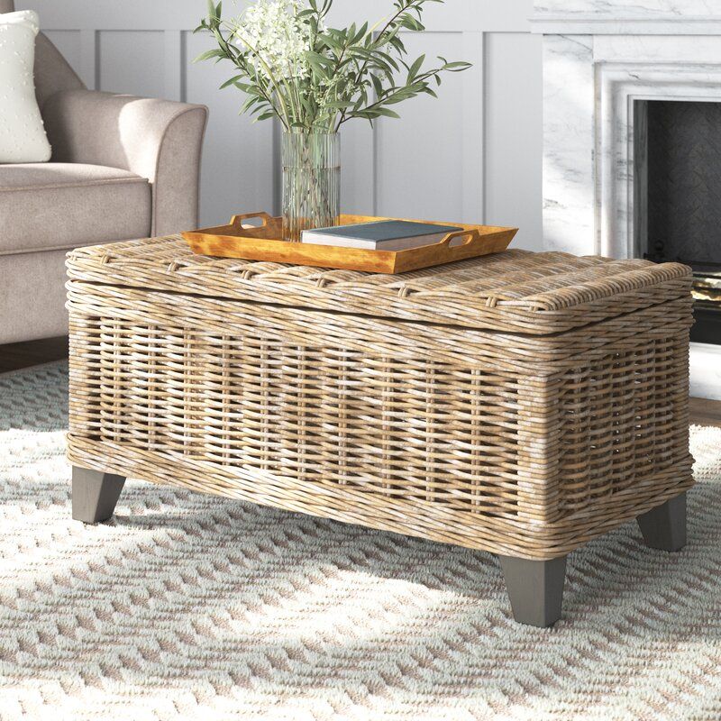 Birch Lane Madewell Rattan Coffee Table With Storage & Reviews | Wayfair.ca With Regard To Rattan Coffee Tables (Photo 9 of 15)